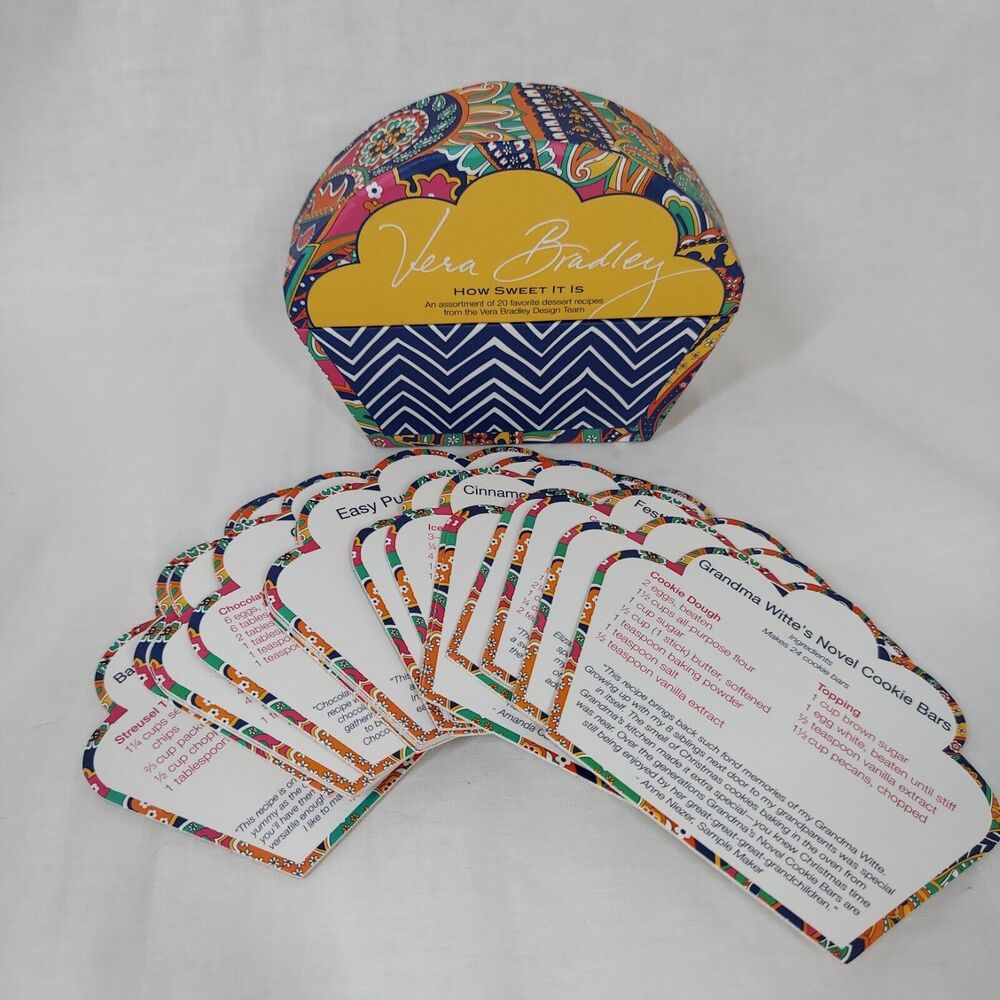 Vera Bradley How Sweet It Is 20 Dessert Recipes Boxed Cards By The Design Team
